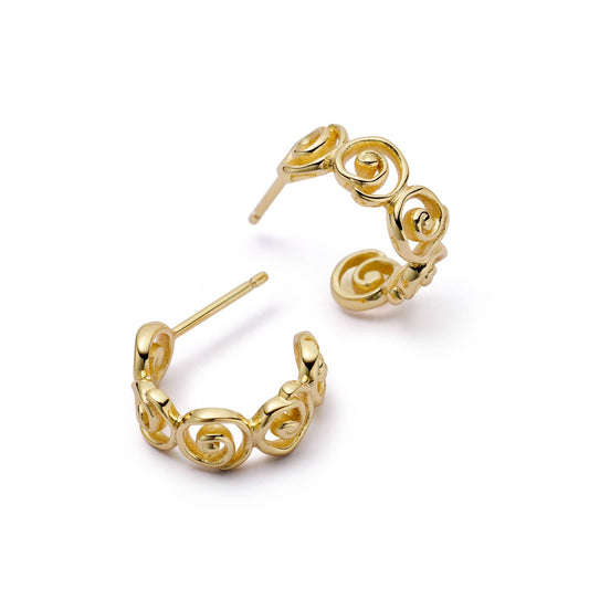 Twisted Spiral Hoop Earrings